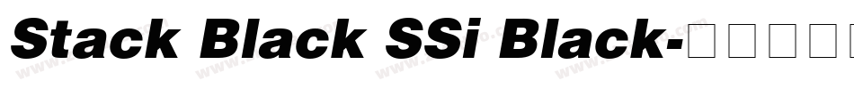 Stack Black SSi Black字体转换